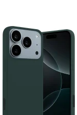 Newface Apple iPhone 17 Pro Max First Silikon - Koyu Yeşil - Görsel 2