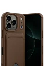 Newface Apple iPhone 17 Pro Max Kelvin Kartvizitli Silikon - Kahverengi - Görsel 2