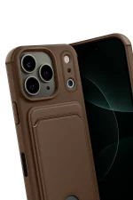 Newface Apple iPhone 17 Pro Max Kelvin Kartvizitli Silikon - Kahverengi - Görsel 3