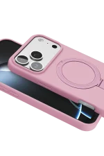 Newface Apple iPhone 17 Pro Max Regal Magsafe Standlı Kapak - Açık Pembe - Görsel 5