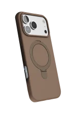 Newface Apple iPhone 17 Pro Max Regal Magsafe Standlı Kapak - Çöl Titanyum - Görsel 4