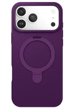 Newface Apple iPhone 17 Pro Max Regal Magsafe Standlı Kapak - Derin Mor - Görsel 2