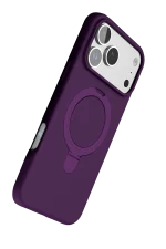 Newface Apple iPhone 17 Pro Max Regal Magsafe Standlı Kapak - Derin Mor - Görsel 4