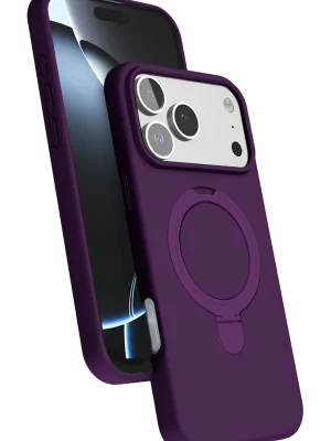 Newface Apple iPhone 17 Pro Max Regal Magsafe Standlı Kapak - Derin Mor