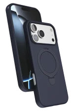 Newface Apple iPhone 17 Pro Max Regal Magsafe Standlı Kapak - Lacivert