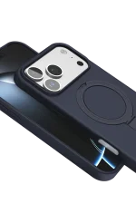 Newface Apple iPhone 17 Pro Max Regal Magsafe Standlı Kapak - Lacivert - Görsel 5