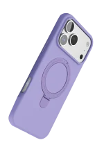 Newface Apple iPhone 17 Pro Max Regal Magsafe Standlı Kapak - Lila - Görsel 4