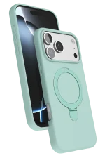 Newface Apple iPhone 17 Pro Max Regal Magsafe Standlı Kapak - Su Yeşili