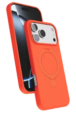 Newface Apple iPhone 17 Pro Max Regal Magsafe Standlı Kapak - Turuncu