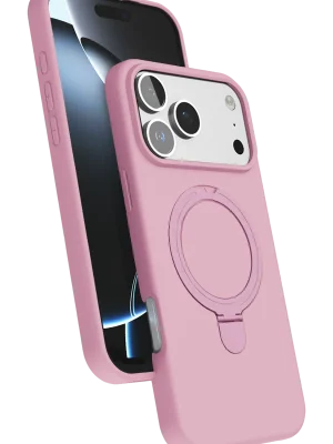 Newface Apple iPhone 17 Pro Regal Magsafe Standlı Kapak - Açık Pembe