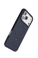 Newface Apple iPhone 17 Pro Regal Magsafe Standlı Kapak - Lacivert - Görsel 4