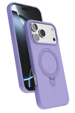 Newface Apple iPhone 17 Pro Regal Magsafe Standlı Kapak - Lila