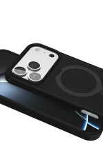 Newface Apple iPhone 17 Pro Regal Magsafe Standlı Kapak - Siyah - Görsel 5