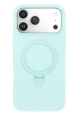 Newface Apple iPhone 17 Pro Regal Magsafe Standlı Kapak - Su Yeşili - Görsel 2