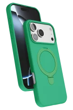 Newface Apple iPhone 17 Pro Regal Magsafe Standlı Kapak - Yeşil