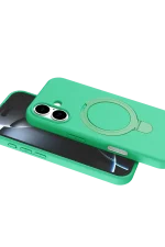 Newface Apple iPhone 17 Regal Magsafe Standlı Kapak - Yeşil - Görsel 2