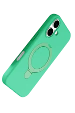 Newface Apple iPhone 17 Regal Magsafe Standlı Kapak - Yeşil - Görsel 4