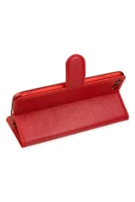 Newface Apple iPhone 7/8 Plus Trend S Plus Kapaklı Kılıf - Kırmızı - Görsel 3