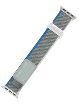 Newface Apple Watch 38mm Alice Kumaş Kordon - Mavi-Gri