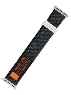 Newface Apple Watch 38mm Alice Kumaş Kordon - Siyah-Gri