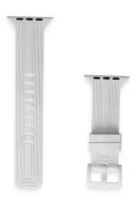 Newface Apple Watch 38mm KR408 Çizgili Silikon Kordon - Beyaz - Görsel 2