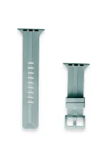 Newface Apple Watch 38mm KR408 Çizgili Silikon Kordon - Yeşil - Görsel 2