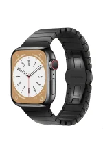 Newface Apple Watch 38mm KR413 Fine Steel Kordon - Siyah