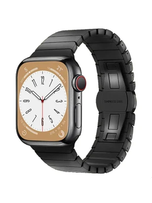 Newface Apple Watch 38mm KR413 Fine Steel Kordon - Siyah