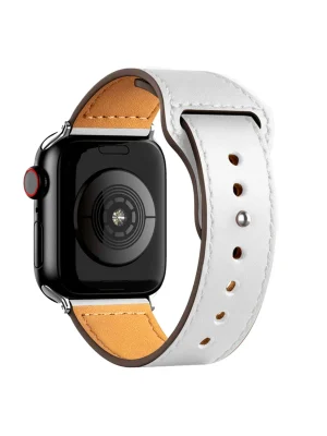 Newface Apple Watch 38mm KR415 Luaz Deri Kordon - Beyaz