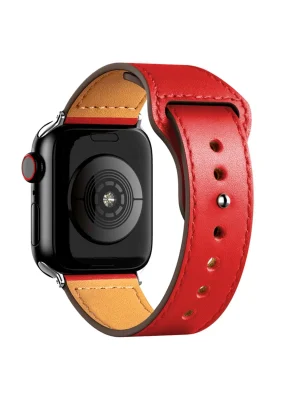 Newface Apple Watch 38mm KR415 Luaz Deri Kordon - Kırmızı