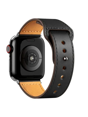 Newface Apple Watch 38mm KR415 Luaz Deri Kordon - Siyah