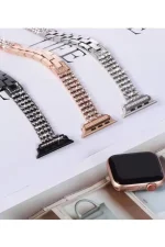 Newface Apple Watch 38mm Live Taşlı Kordon - Rose Gold - Görsel 3
