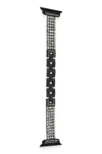 Newface Apple Watch 38mm Live Taşlı Kordon - Siyah