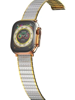 Newface Apple Watch 38mm Made Metal Kordon - Gümüş-Gold