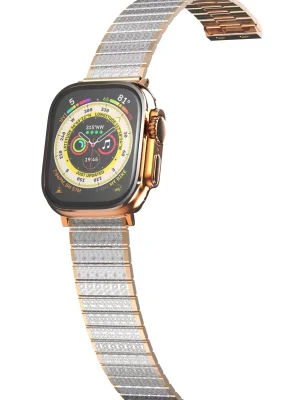 Newface Apple Watch 38mm Made Metal Kordon - Gümüş-Rose Gold