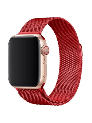 Newface Apple Watch 38mm Metal Mıknatıslı Kordon - Kırmızı