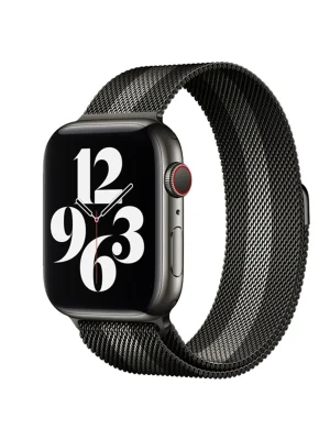 Newface Apple Watch 38mm Metal Mıknatıslı Kordon - Siyah-Beyaz