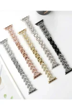 Newface Apple Watch 38mm Node Taşlı Kordon - Siyah - Görsel 4