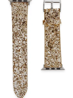 Newface Apple Watch 38mm Starry Taşlı Kordon - Gold