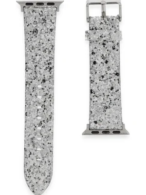 Newface Apple Watch 38mm Starry Taşlı Kordon - Gümüş