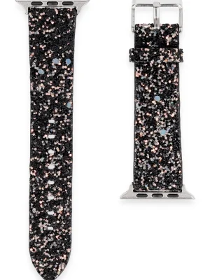 Newface Apple Watch 38mm Starry Taşlı Kordon - Siyah