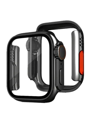 Newface Apple Watch 40mm Watch 49mm Kasa Dönüştürücü ve Ekran Koruyucu - Siyah