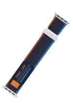 Newface Apple Watch 42mm Alice Kumaş Kordon - Mavi-Turuncu