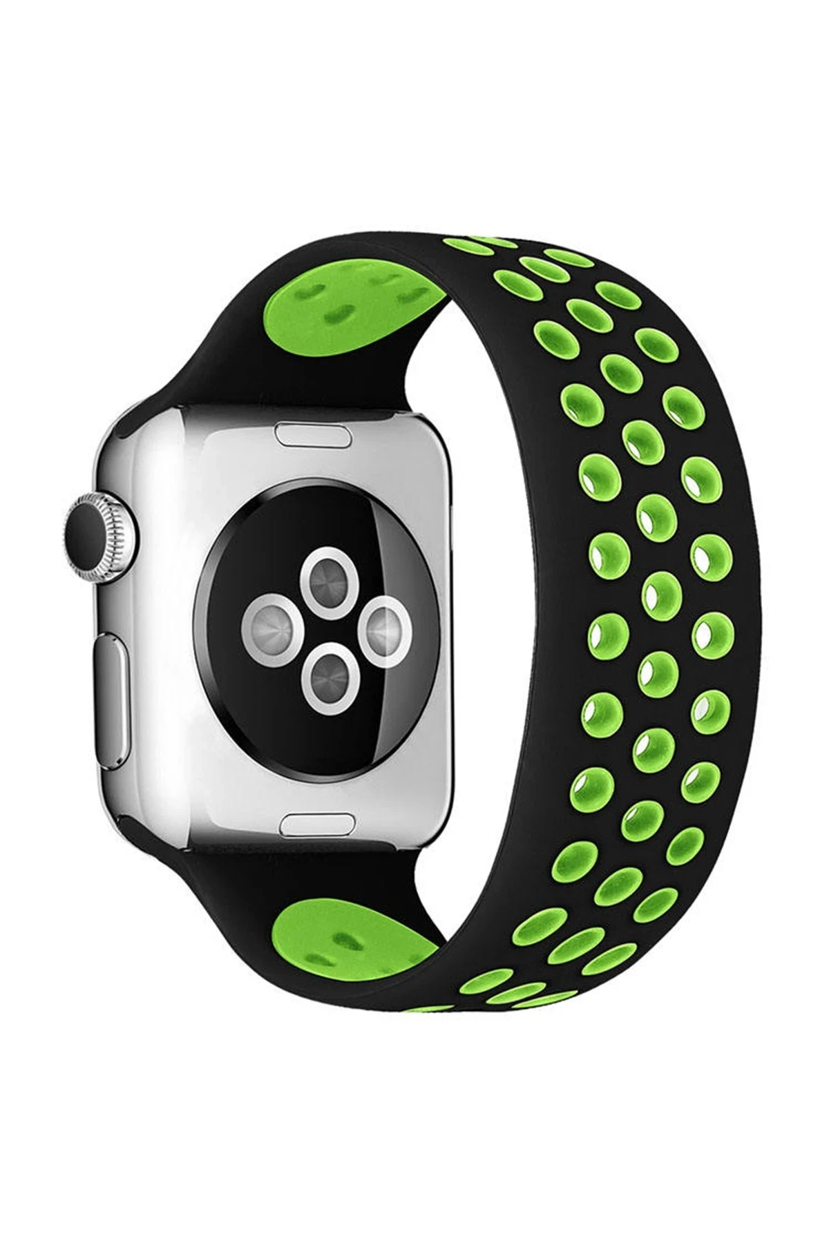 newface-apple-watch-42mm-ayarli-delikli-silikon-kordon-siyah-yesil-default.webp Newface Apple Watch 42mm Ayarlı Delikli Silikon Kordon - Siyah-Yeşil - Görsel 1
