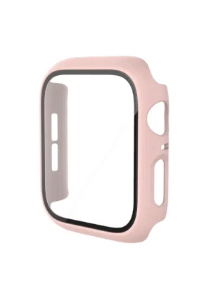 Newface Apple Watch 42mm Camlı Kasa Ekran Koruyucu - Pembe