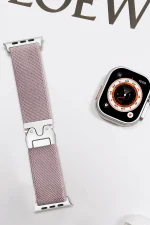 Newface Apple Watch 42mm Forest Kumaş Kordon - Lila - Görsel 2