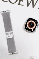 Newface Apple Watch 42mm Forest Kumaş Kordon - Titan Gri - Görsel 2