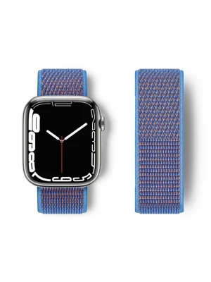 Newface Apple Watch 42mm Hasırlı Cırtcırtlı Kordon - Mor