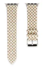 Newface Apple Watch 42mm Karo Motif Kordon - Mavi