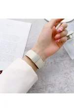 Newface Apple Watch 42mm KR414 Daks Deri Kordon - Koyu Yeşil - Görsel 5